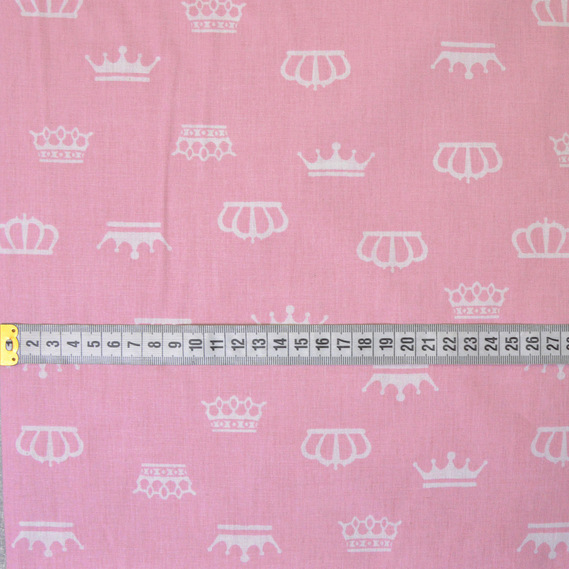 Ranfors calico fabric for bedclothes 2.4 m корона рожева, фото 3