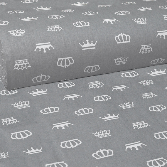 Тканина бязь ранфорс для постільної білизни 2,4 м корона сіра, фото 1