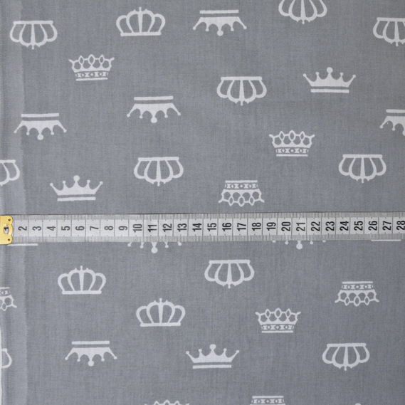 Тканина бязь ранфорс для постільної білизни 2,4 м корона сіра, фото 3