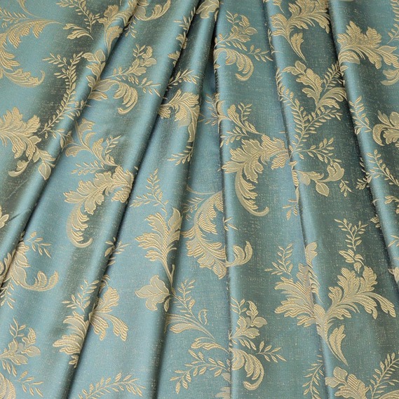 Тканина портьєрна жакардова Linden V-11 бірюза, фото 1