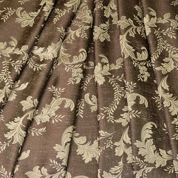 Тканина портьєрна жакардова Linden V-10 шоколад, фото 1