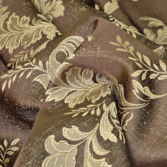 Тканина портьєрна жакардова Linden V-10 шоколад, фото 2 Тканина портьєрна жакардова Linden V-10 шоколад, фото 2