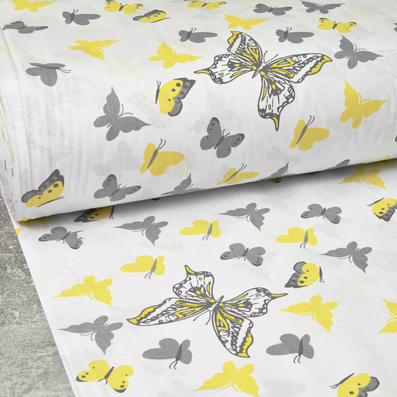 Calico fabric 2.4 Selonya V-G6778/16 метелики жовті, фото 1