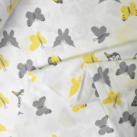 Calico fabric 2.4 Selonya V-G6778/16 метелики жовті, фото 2
