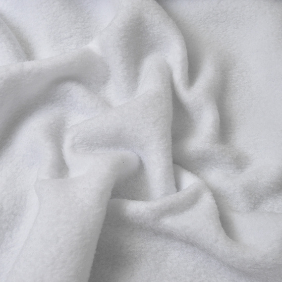 Фліс, флісова тканина, полар, тепла тканина, тканина для виробів, 230 гр/м2 білий, фото 2