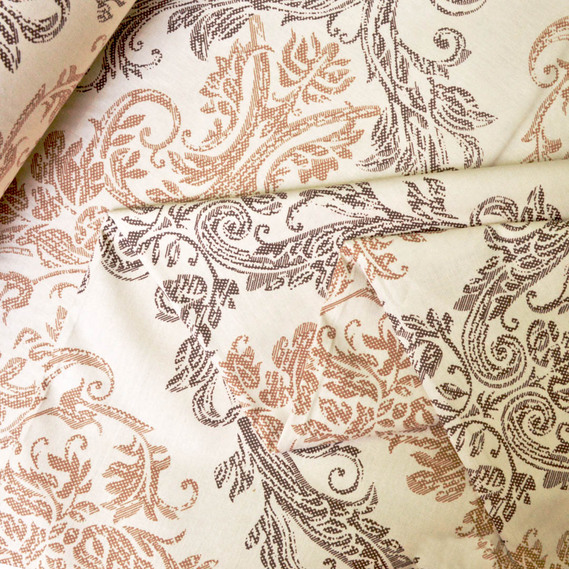 Тканина бязь ранфорс для постільної білизни 2,4 м V-G3480/12 лувр беж, фото 2