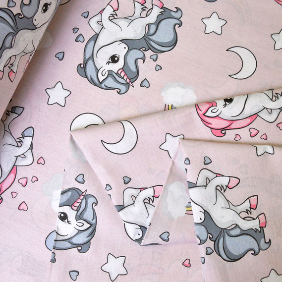 Calico fabric 2.4 Selonya V-G8919/8 єдиноріг пастель, фото 2