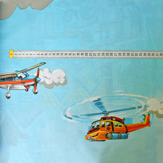 Тканина бязь ранфорс для постільної білизни 2,4 м V-G14052/3 Авіа блак, фото 3