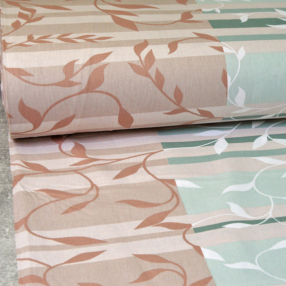 Тканина бязь ранфорс для постільної білизни 2,4 м V-G6787/2 ліани м`ята, фото 1 Тканина бязь ранфорс для постільної білизни 2,4 м V-G6787/2 ліани м`ята, фото 1