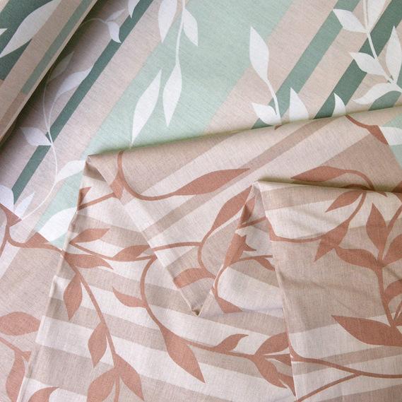 Тканина бязь ранфорс для постільної білизни 2,4 м V-G6787/2 ліани м`ята, фото 2 Тканина бязь ранфорс для постільної білизни 2,4 м V-G6787/2 ліани м`ята, фото 2