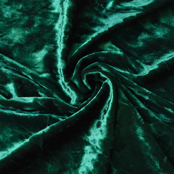 Ткань Бархат стрейч однотонный Li, ткань костюмная, плательная бархатная, велюр т/зелений, фото 1