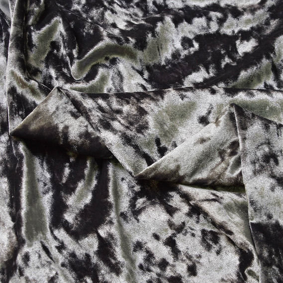 Ткань Бархат стрейч однотонный Li, ткань костюмная, плательная бархатная, велюр V-18 графіт, фото 2