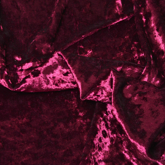Ткань Бархат стрейч однотонный Li, ткань костюмная, плательная бархатная, велюр слива, фото 2