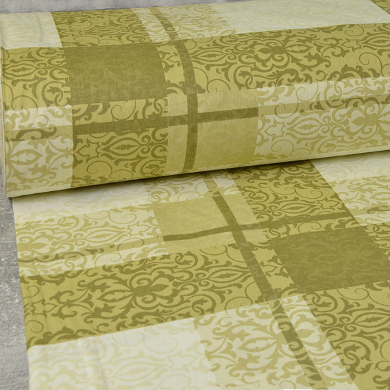 Тканина бязь ранфорс для постільної білизни 2,4 м V-G4589/2 печворк олива, фото 1 Тканина бязь ранфорс для постільної білизни 2,4 м V-G4589/2 печворк олива, фото 1