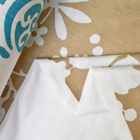 Тканина бязь ранфорс для постільної білизни 2,4 м V-12126/5 дует т/бірюза/сіра, фото 2