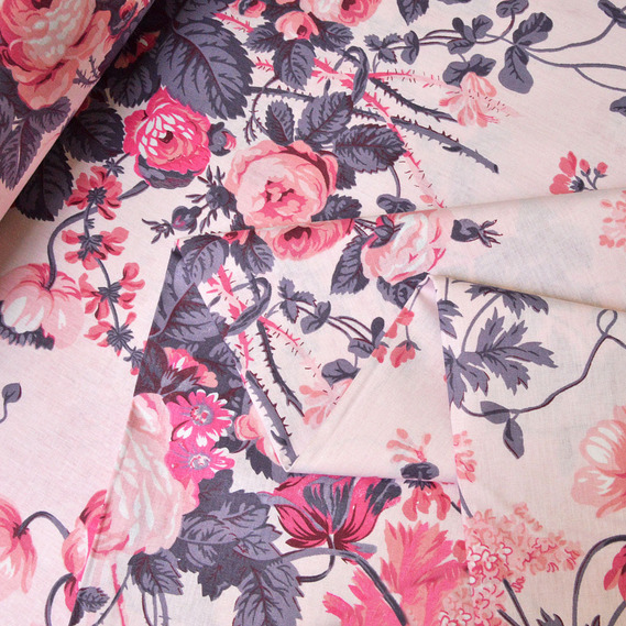 Calico fabric 2.4 Selonya V-G12803/49 троянди рожеві, фото 2 Calico fabric 2.4 Selonya V-G12803/49 троянди рожеві, фото 2