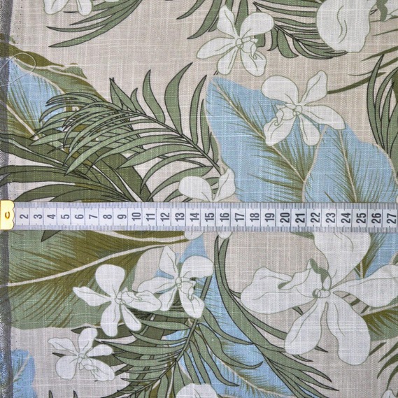 Льон принт Забава V-21/1 Джуна беж, Флора, фото 3
