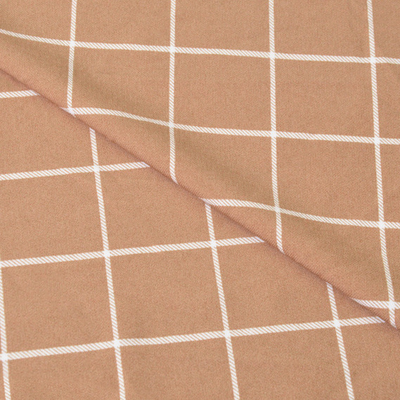 Ткань костюмная клетка Rolex V-1/5 беж, фото 2