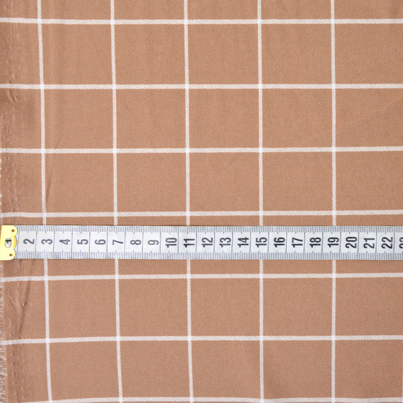Ткань костюмная клетка Rolex V-1/5 беж, фото 3
