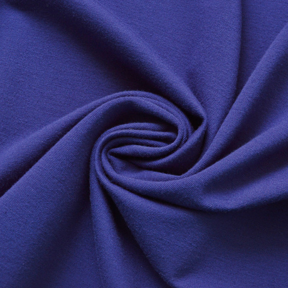 Тканина трикотаж Прага, трикотажна тканина, щільна віскозна тканина, 525 гр/м2 синій, фото 1