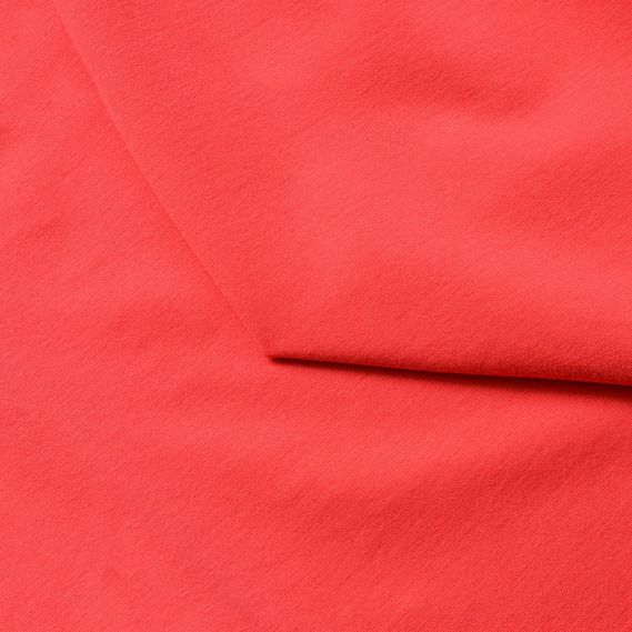 Тканина трикотаж Прага, трикотажна тканина, щільна віскозна тканина, 525 гр/м2 корал, фото 2 Тканина трикотаж Прага, трикотажна тканина, щільна віскозна тканина, 525 гр/м2 корал, фото 2