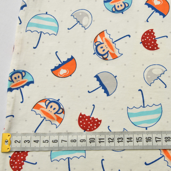 Трикотаж вискоза детский парасольки блак/помаранч, Дитячий, фото 3 Трикотаж вискоза детский парасольки блак/помаранч, Дитячий, фото 3