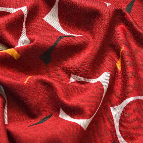 Ткань трикотаж вискоза Modal V-168/1 дужка бордо, фото 2 Ткань трикотаж вискоза Modal V-168/1 дужка бордо, фото 2