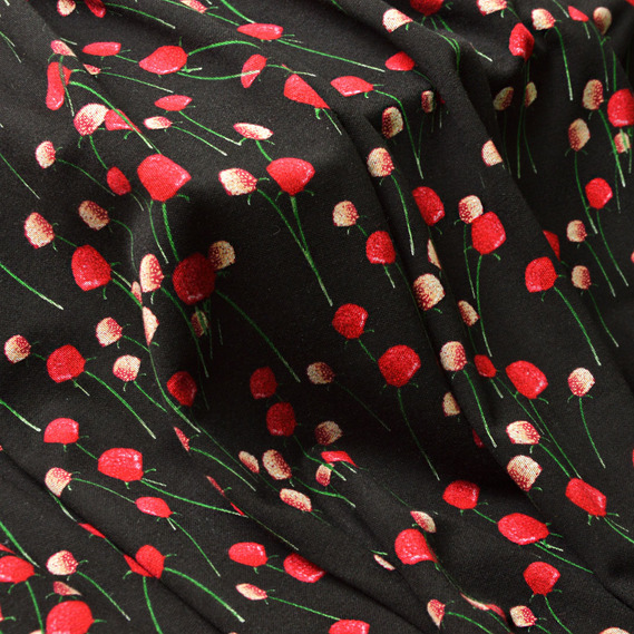 Ткань трикотаж вискоза Modal V-165/2 конюшина малина, фото 1 Ткань трикотаж вискоза Modal V-165/2 конюшина малина, фото 1