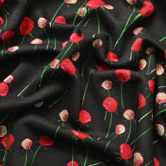 Ткань трикотаж вискоза Modal V-165/2 конюшина малина, фото 2 Ткань трикотаж вискоза Modal V-165/2 конюшина малина, фото 2