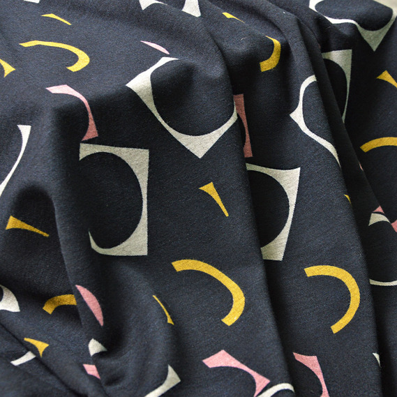 Тканина трикотаж віскоза Modal V-168/2 дужка т/синя, фото 1