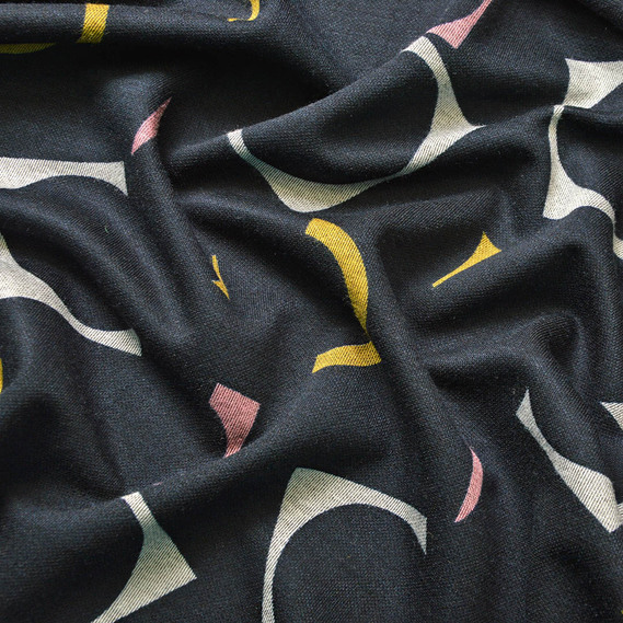 Тканина трикотаж віскоза Modal V-168/2 дужка т/синя, фото 2