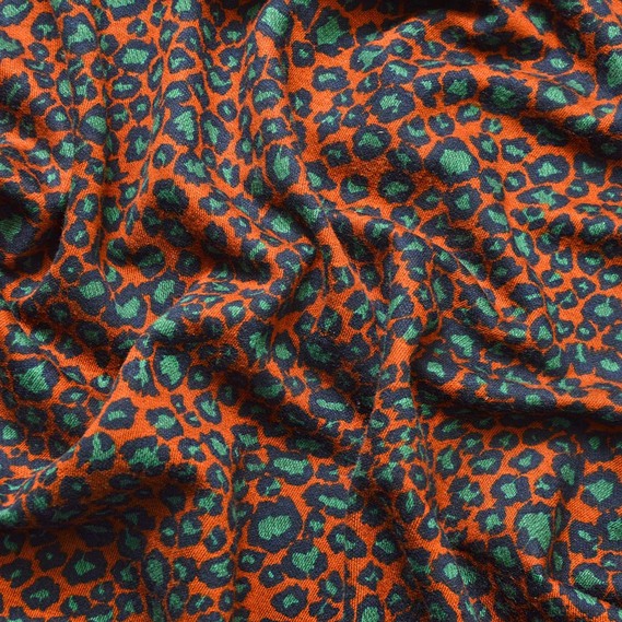 Тканина трикотаж віскоза Modal V-167/2 лео терракот, фото 1