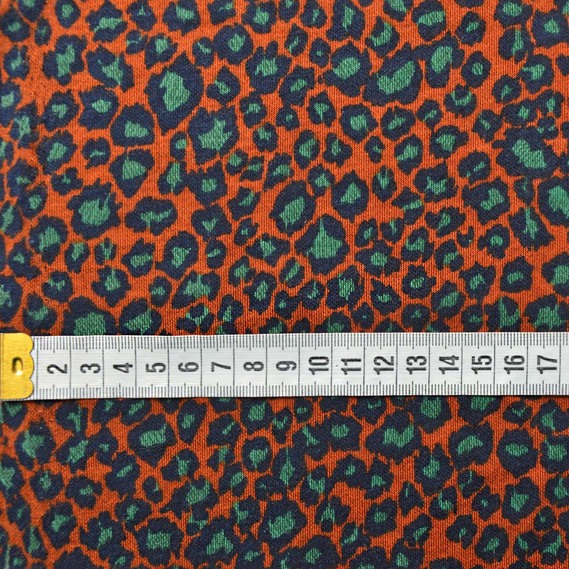 Тканина трикотаж віскоза Modal V-167/2 лео терракот, фото 2