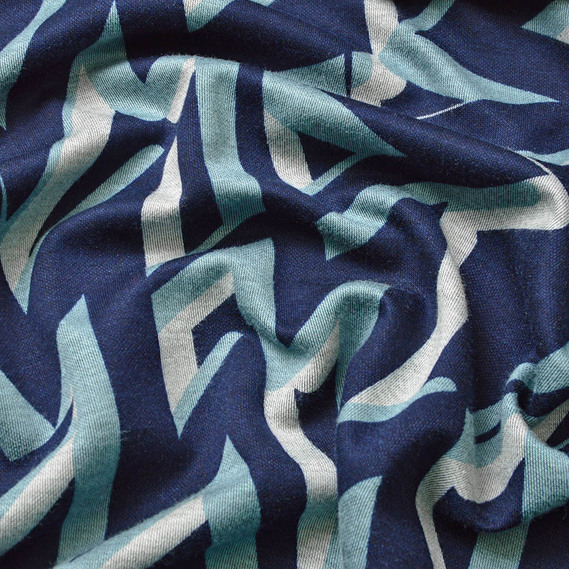 Fabric Knitwear Modal V-170/1 абстракція т/синя, фото 2 Fabric Knitwear Modal V-170/1 абстракція т/синя, фото 2