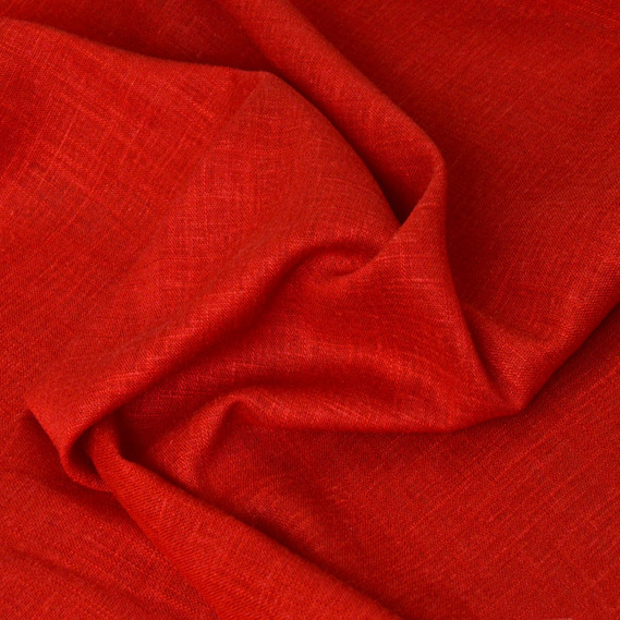 Тканина Льон Parma V-12 червоний, фото 1