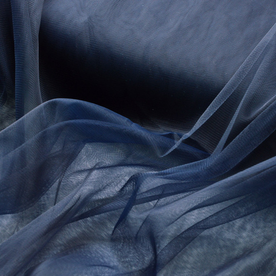 Tulle fabric, 3.0 meters, Euro style №46/F т/синій, фото 1 Tulle fabric, 3.0 meters, Euro style №46/F т/синій, фото 1
