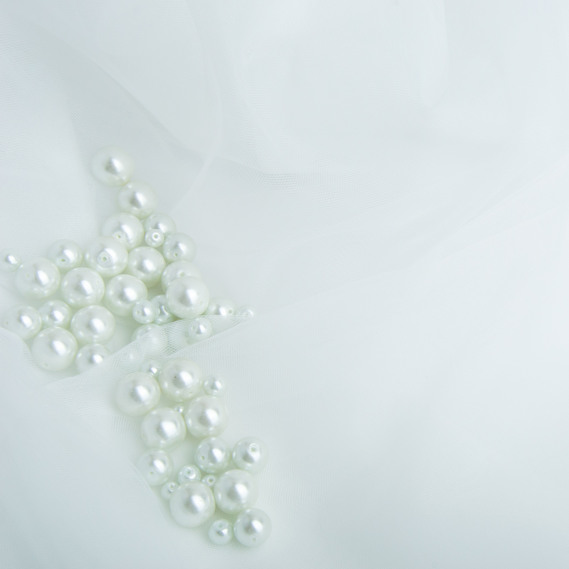 Tulle fabric, 3.0 meters, Euro style V-H2 молоко, фото 3