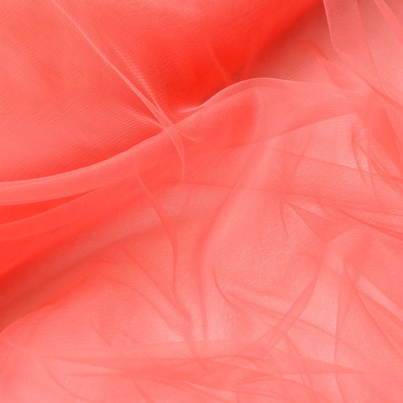 Tulle fabric, 3.0 meters, Euro style V-H15 корал, фото 1