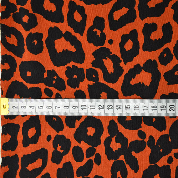 Штапель-твіл леопард теракот, Анімалістичний, фото 3