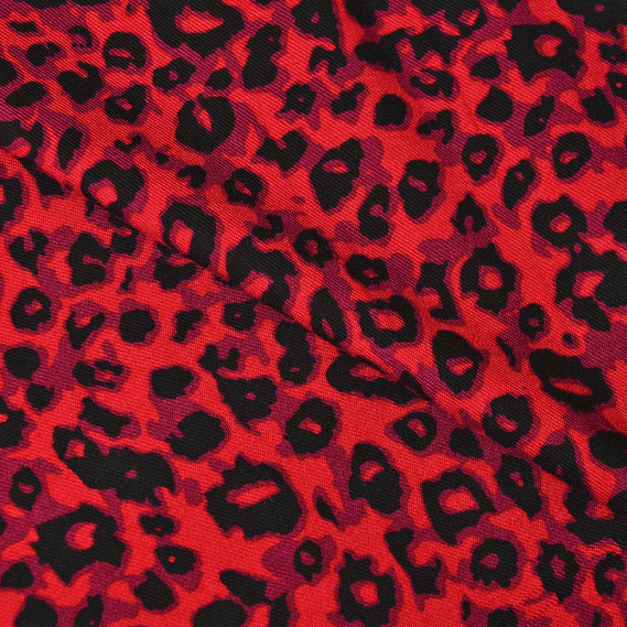 Штапель-твіл лео яскр корал, фото 2