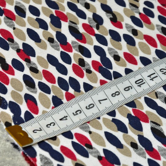 Штапель-твил листопад білий, фото 3