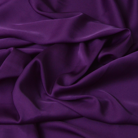 Ткань шелк сатин Armani 145 см 98 гр/м2 для вечерних платьев, блуз, атласная, шелковая V-95 чорниця, фото 1