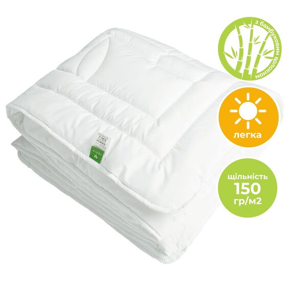 Summer blanket Bamboo bamboo IDEIA 200х220 cm, natural fabric, anti-allergenic, bamboo filler, фото 1 Summer blanket Bamboo bamboo IDEIA 200х220 cm, natural fabric, anti-allergenic, bamboo filler, фото 1