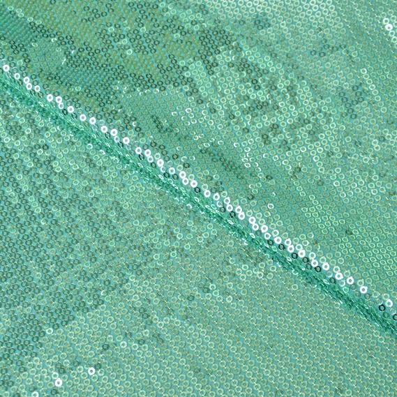 Knit sequin fabric бірюза, фото 1 Knit sequin fabric бірюза, фото 1