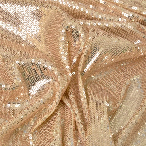 Ткань трикотаж-пайетка  крем , фото 2