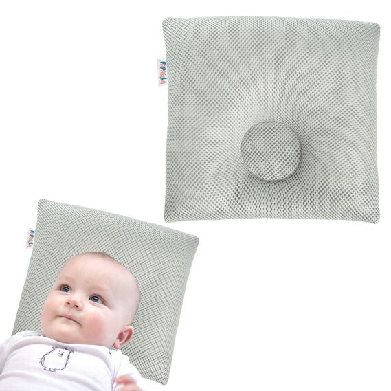 Подушка детская ортопедическая ТM PAPAELLA для младенцев d-9 25*26*8 см сірий, фото 1