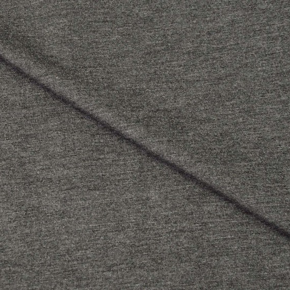 Тканина трикотаж Прага, трикотажна тканина, щільна віскозна тканина, 525 гр/м2 т/сірий меланж, фото 1