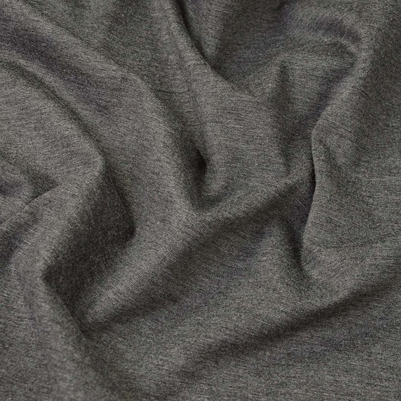 Тканина трикотаж Прага, трикотажна тканина, щільна віскозна тканина, 525 гр/м2 т/сірий меланж, фото 2