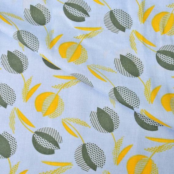 Тканина штапель тюльпан блак, Квітковий, фото 1