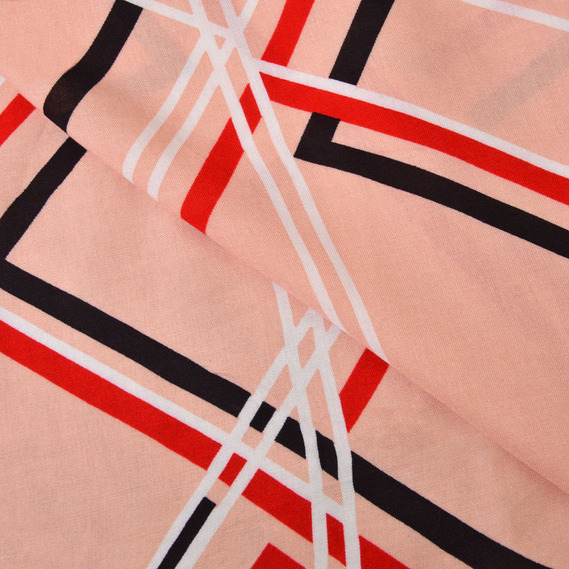 Тканина штапель румба персик, Геометрія, фото 1